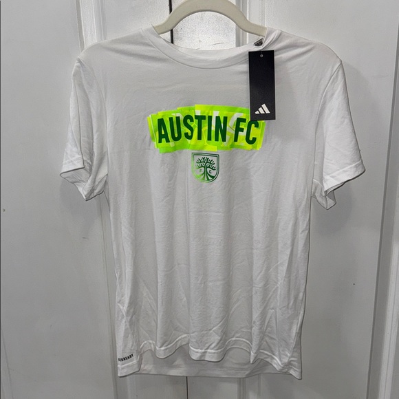 Adidas Austin FC White and Neon Green Tee - Picture 1 of 1